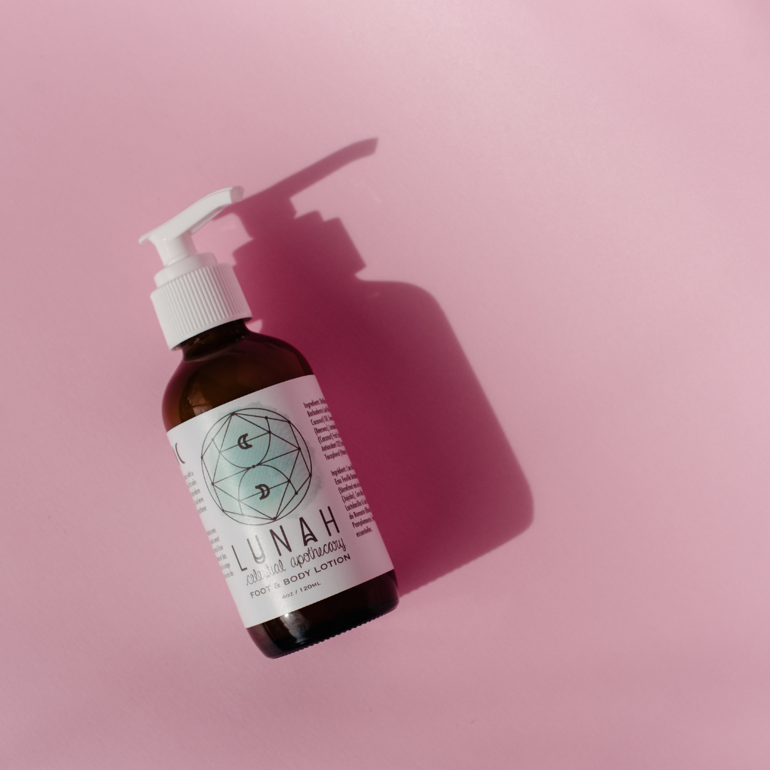Moisturize + Heal: Fresh Foot + body Lotion with immunity essential oil blend