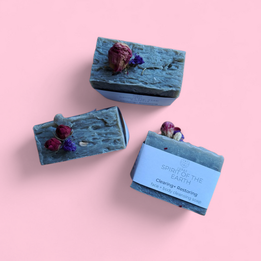 Cleanser- Spirit of the Earth Charcoal Face and Body Cleansing Soap bar to restore and hydrate your skin