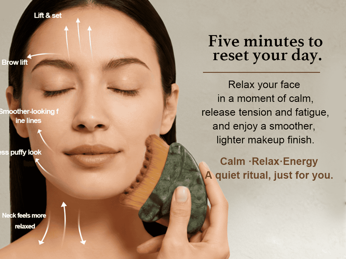 Jade & Bristle Lymphatic Facial Brush