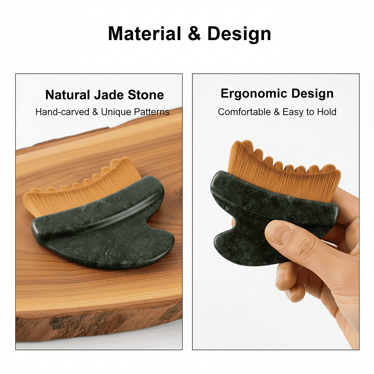 Jade & Bristle Lymphatic Facial Brush